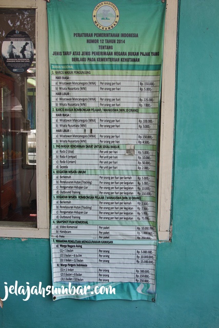 Tiket masuk Taman Nasional Way Kambas