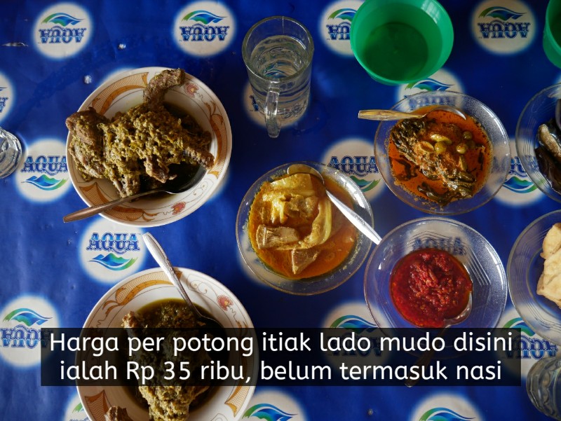 harga itiak lado mudo ngarai sianok